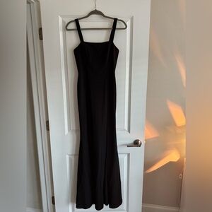 Azazie Bridesmaids Dress - Square Neck / Black